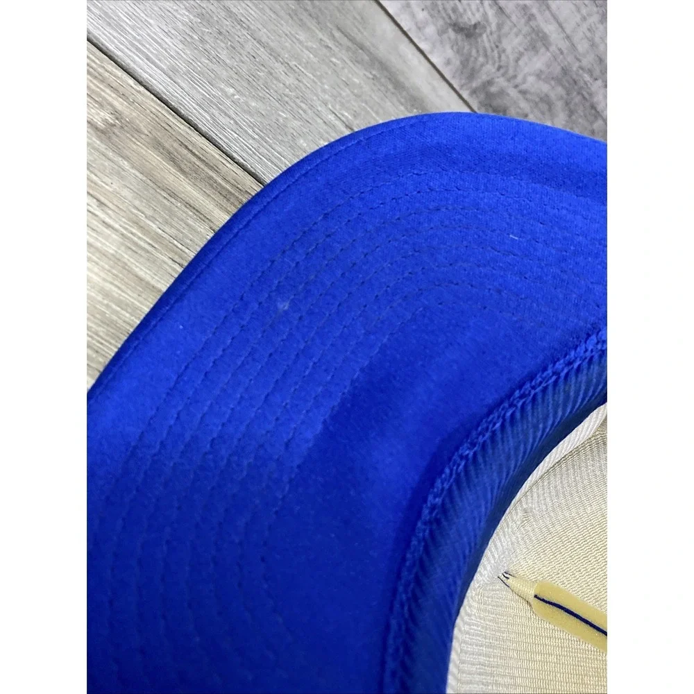 Vintage Nissin Fastline Trucker‎ Hat Royal Blue Mesh Snapback Racing Cap Foam